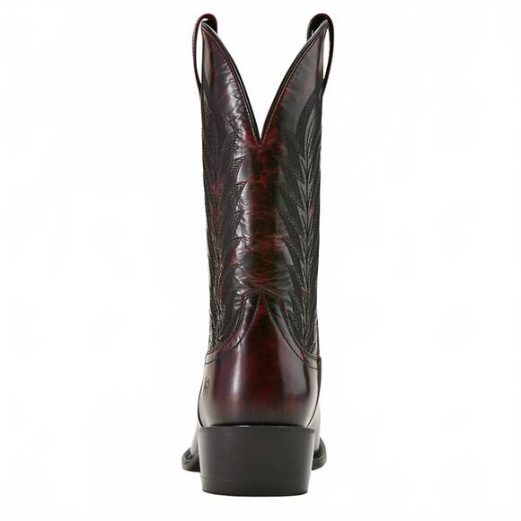 NEW ARIAT men\'s willie leather western boot in black cherry main image 5